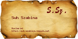 Suh Szabina névjegykártya