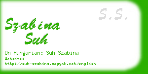 szabina suh business card